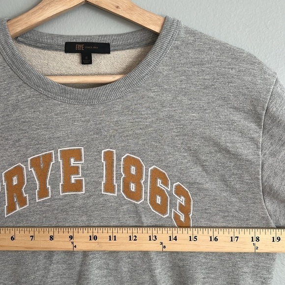 Frye Sweatshirt 1863 Crewneck Gray Classic Womens Size Small - Picture 9 of 9